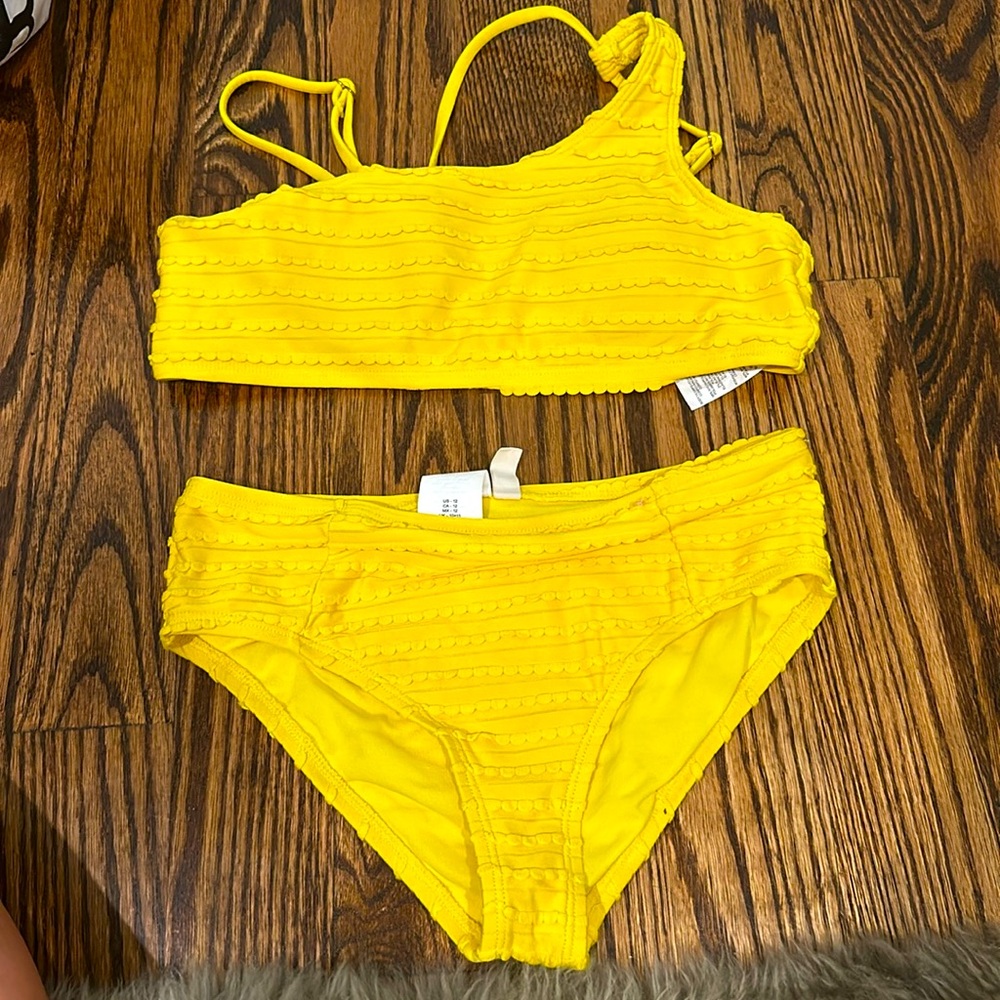 HOBIE One Shoulder Girls Bralette Swim Set